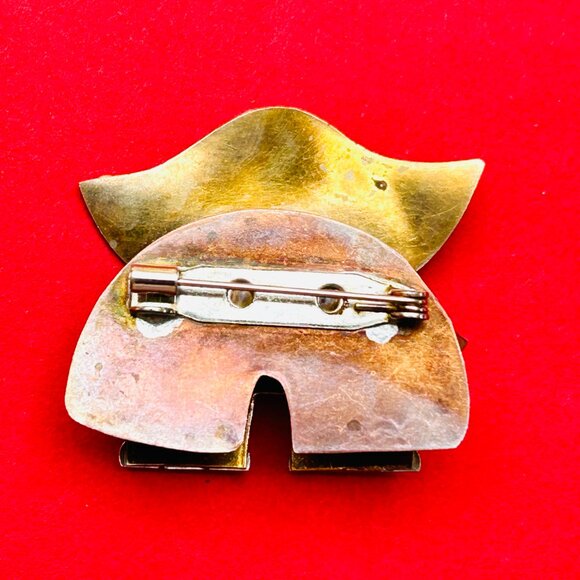 Vintage Tri Tone/Tri Metal Elephant Brooch - Picture 4 of 12